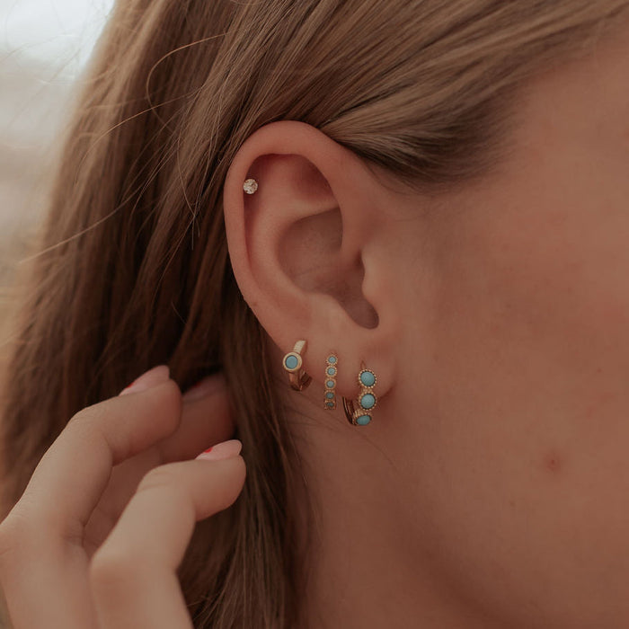 Lainey Turquoise Hoop Earrings