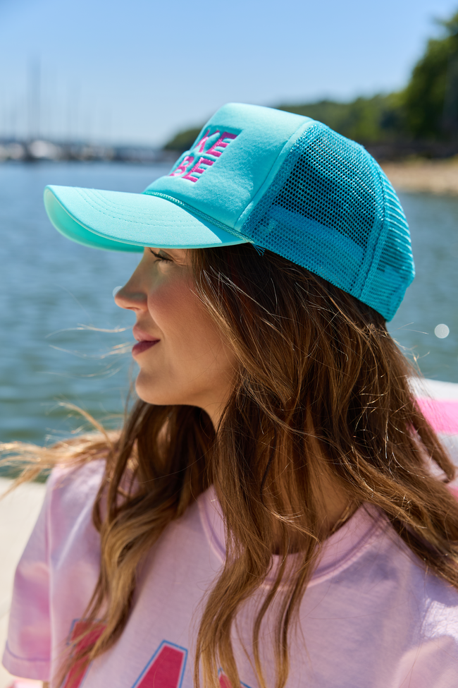Lake Babe Blue Trucker Hat FINAL SALE