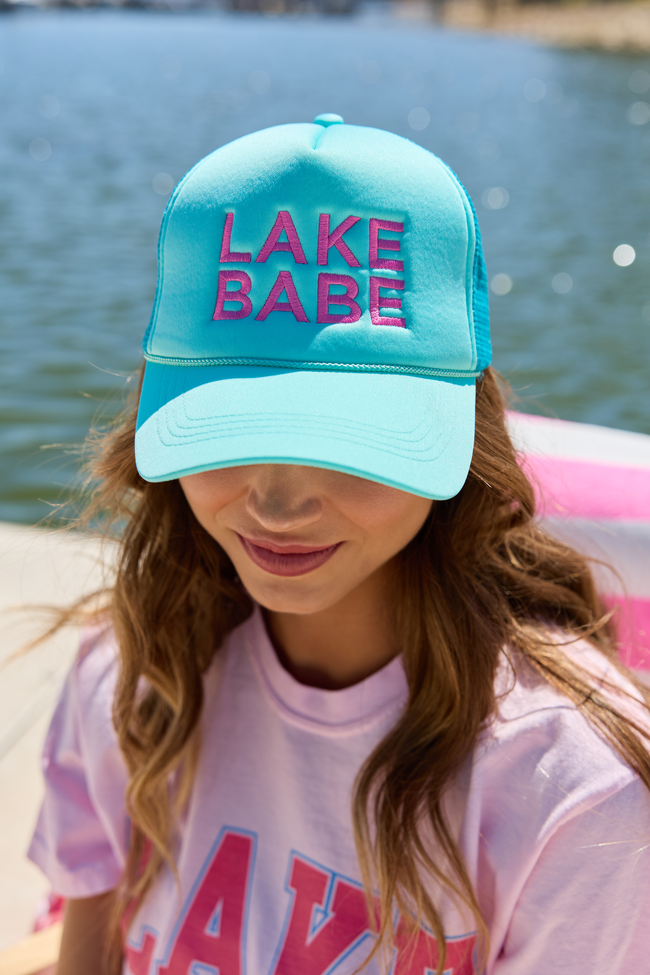 Lake Babe Blue Trucker Hat FINAL SALE