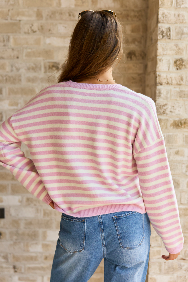 Lavender Lane Striped Sweater