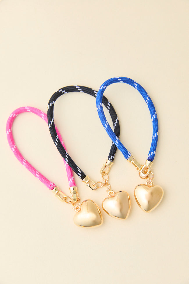 Lea Black Puff Heart Bracelet FINAL SALE