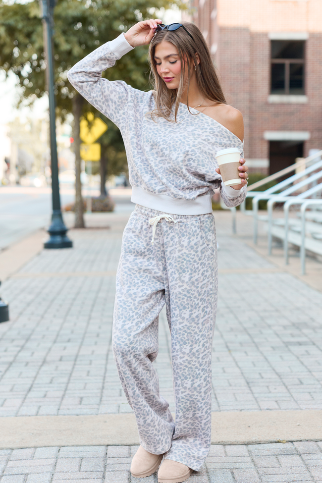 Learn As You Go Leopard Fleece Sweatpants
