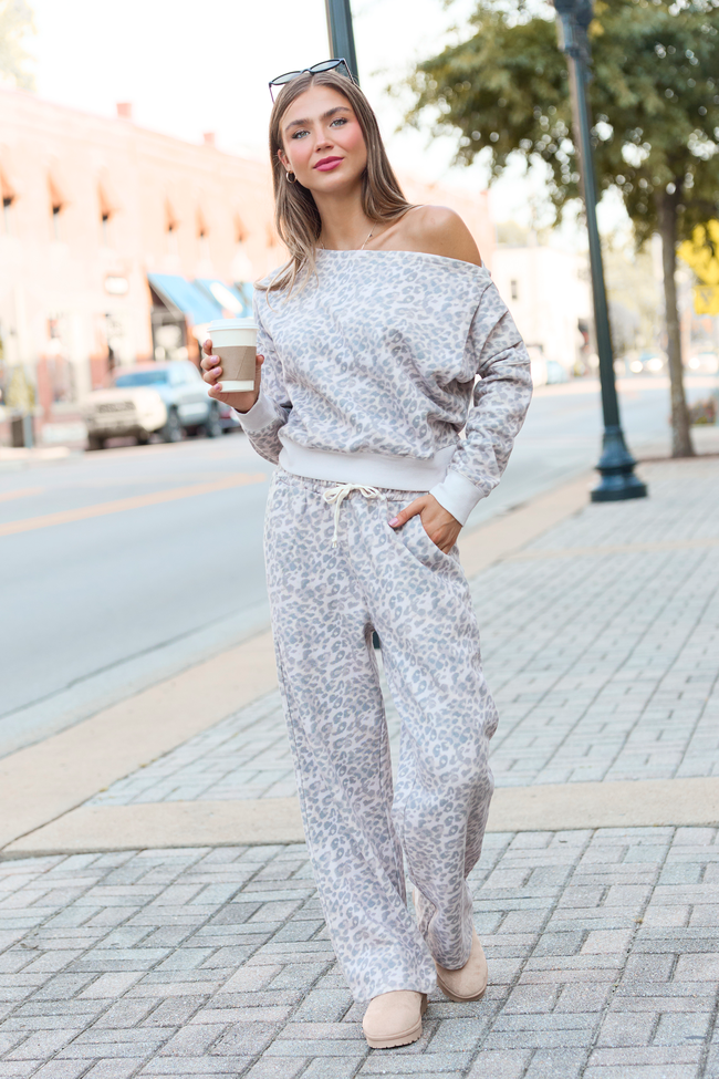 Learn As You Go Leopard Fleece Sweatpants