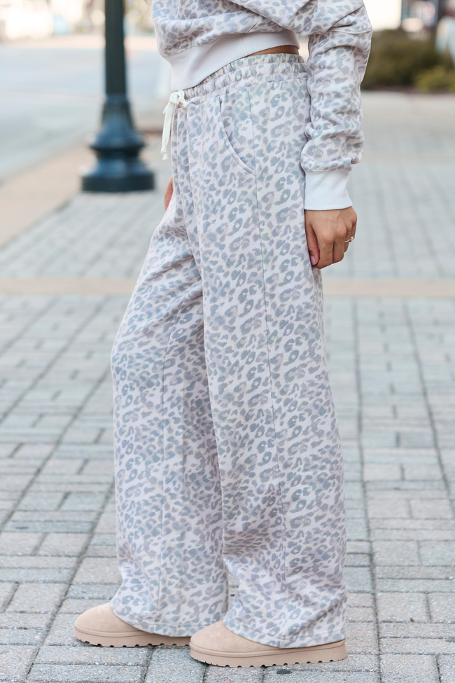Learn As You Go Leopard Fleece Sweatpants