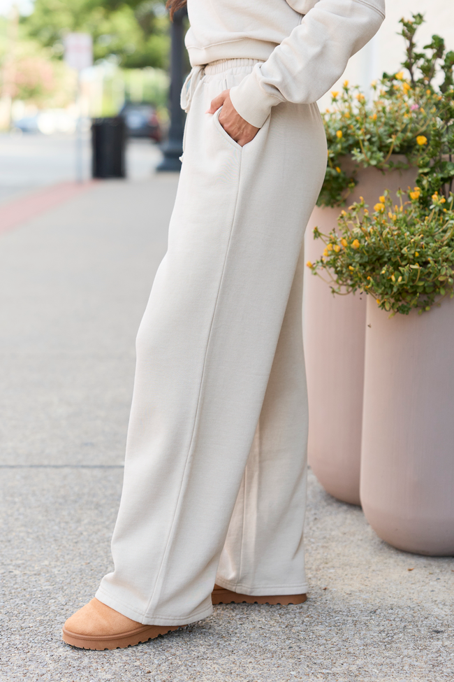 Learn As You Go Taupe Sweatpants