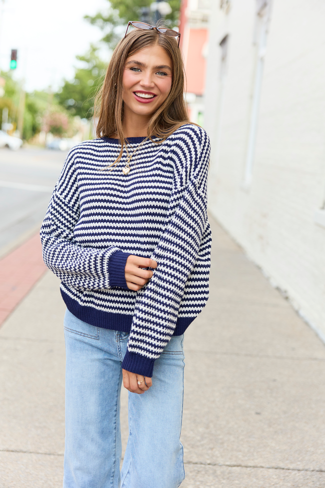 Lennon Navy Sweater