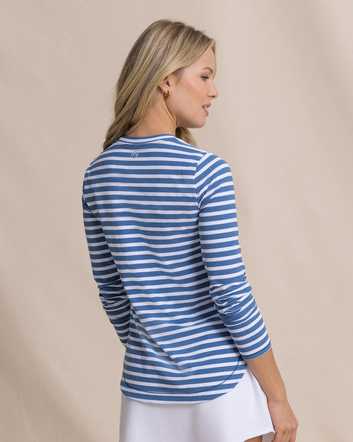 Linley Stripe Coastal Breeze® Performance Crew