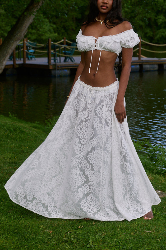 Liora Maxi Skirt in Lumiere