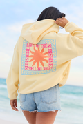 Live In The Sunshine Yellow Graphic Hoodie
