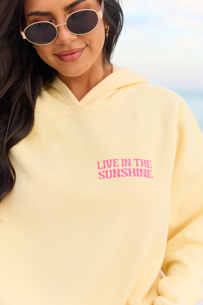 Live In The Sunshine Yellow Graphic Hoodie