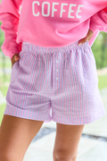 Living My Truth Purple And Pink Striped Boxer Shorts