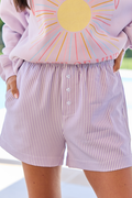 Living My Truth Purple Striped Boxer Shorts