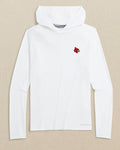 The front view of the Southern Tide Louisville Cardinals brrr°®-illiant Performance Hoodie by Southern Tide - Classic White
