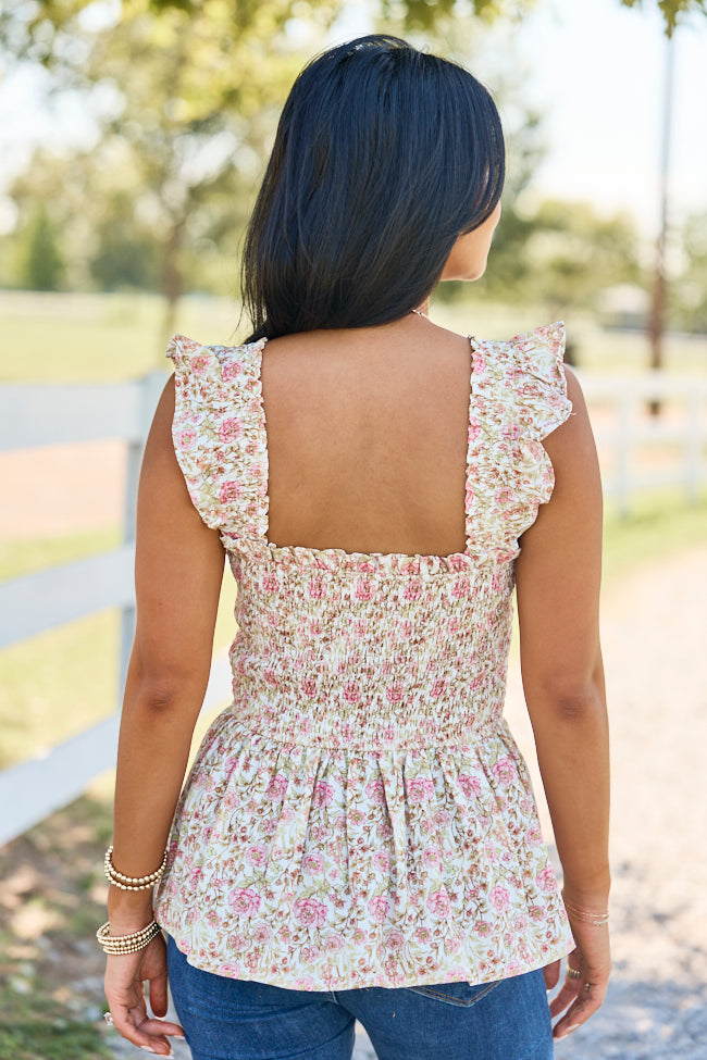 Lovely Little Thing Floral Peplum Top