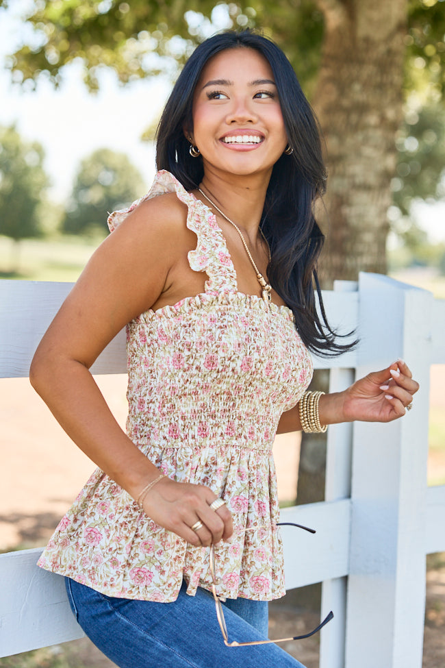 Lovely Little Thing Floral Peplum Top
