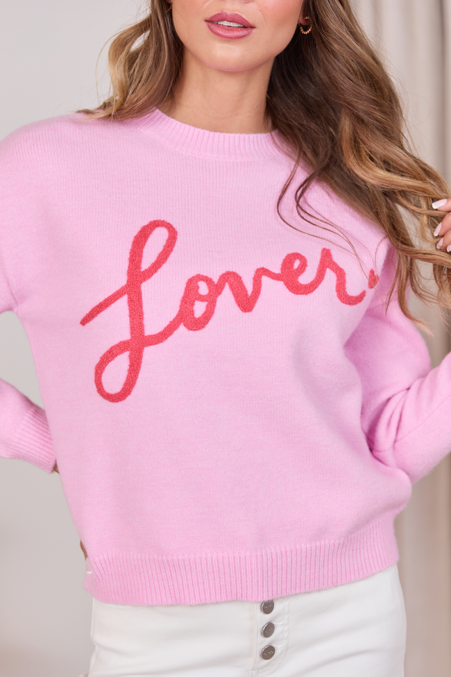 Lover Pink Crewneck Sweater FINAL SALE