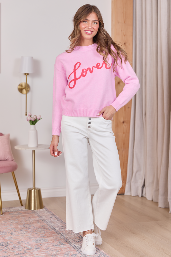 Lover Pink Crewneck Sweater FINAL SALE