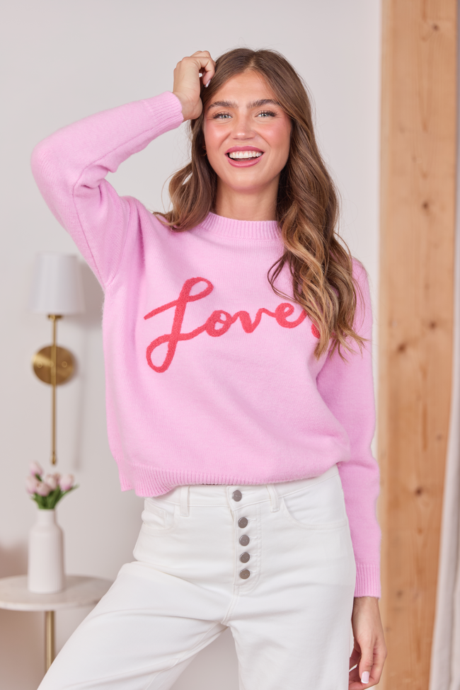 Lover Pink Crewneck Sweater FINAL SALE