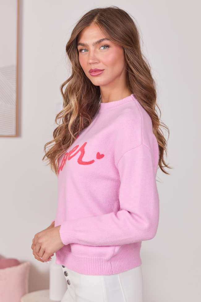 Lover Pink Crewneck Sweater FINAL SALE