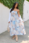 Lovingly Yours Blue Multi Midi Dress