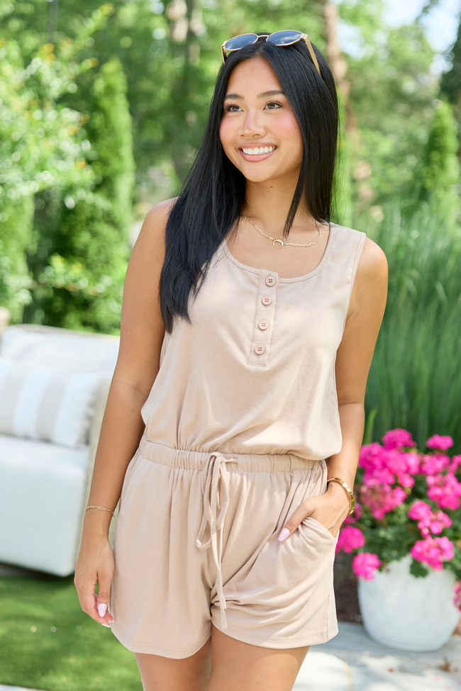 Lucy Taupe Romper