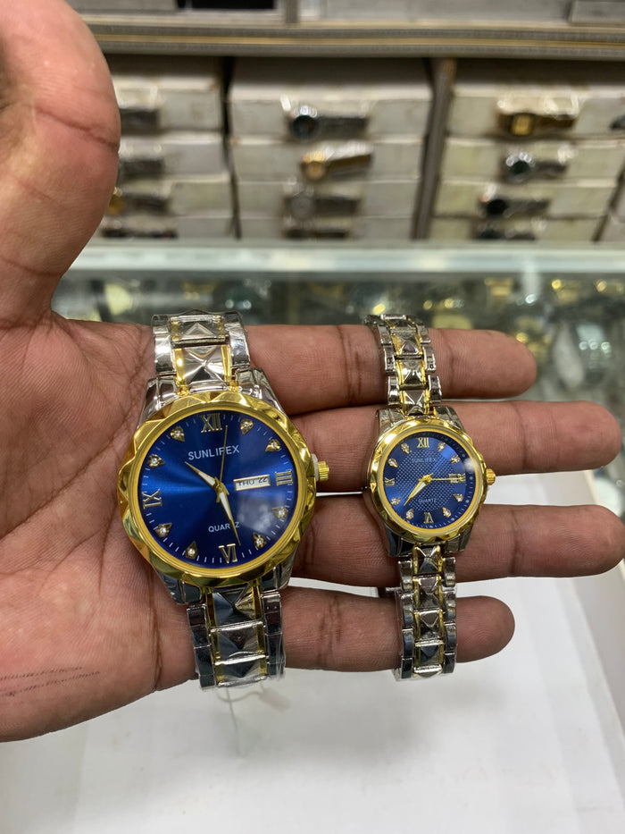 Luxury Cupel Watch White  Dial Watch Date Style Watch – Elegant Diamond Markers & Stainless Steel Band