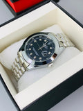Luxury Full Silver Black dial Men's Watch | Premium Stainless Steel Wrist Watch with Date & Time Display