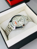 Luxury Full Silver  White dial Men's Watch | Premium Stainless Steel Wrist Watch with Date & Time Display