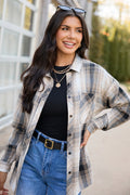 Made Me Realize Plaid Button Up Black/Cream