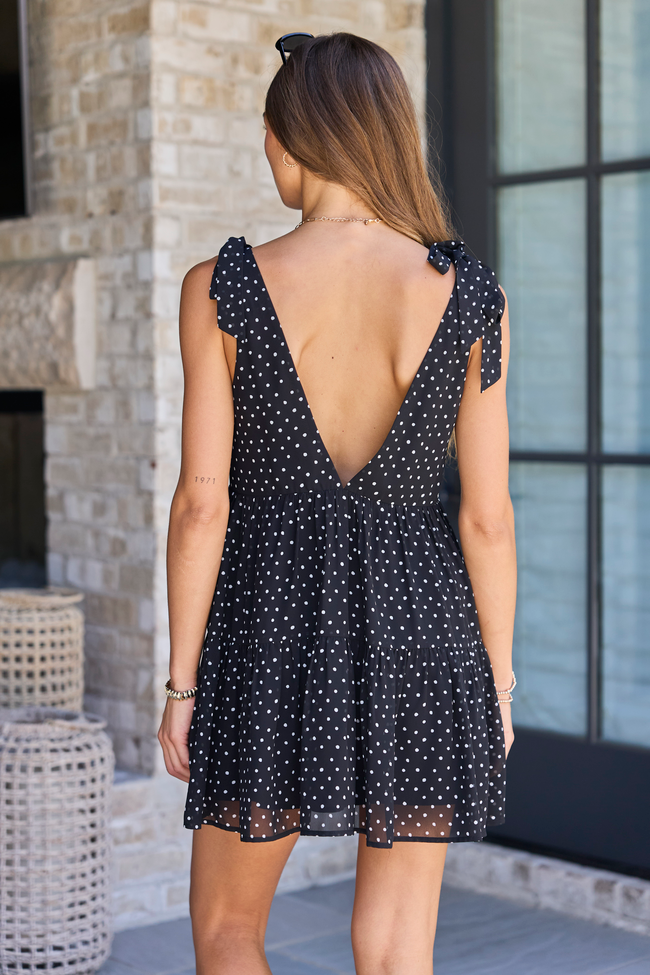 Made You Look Black And White Polka Dot Mini Dress