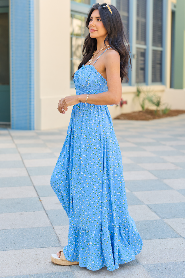 Madeline Blue Daisy Maxi Dress SALE