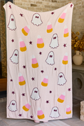 Make Me Believe Ghost & Candy Corn Blanket