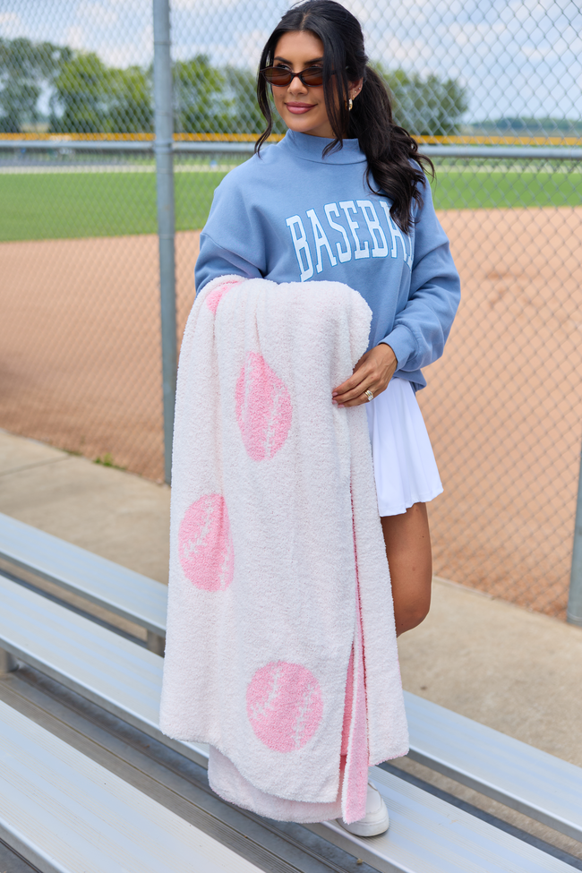 Make Me Believe Pink Softball Blanket