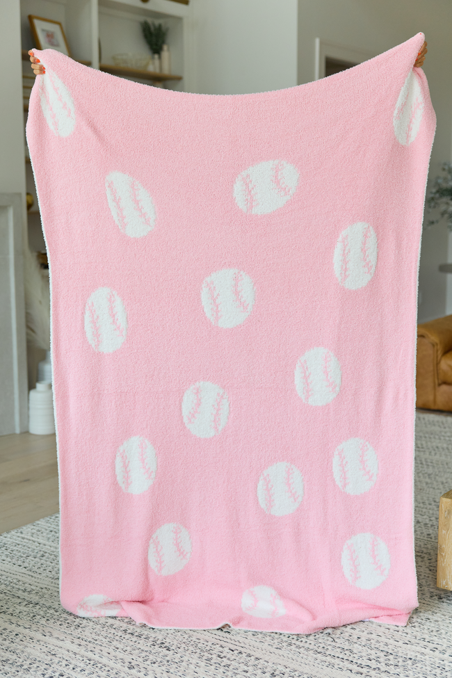 Make Me Believe Pink Softball Blanket