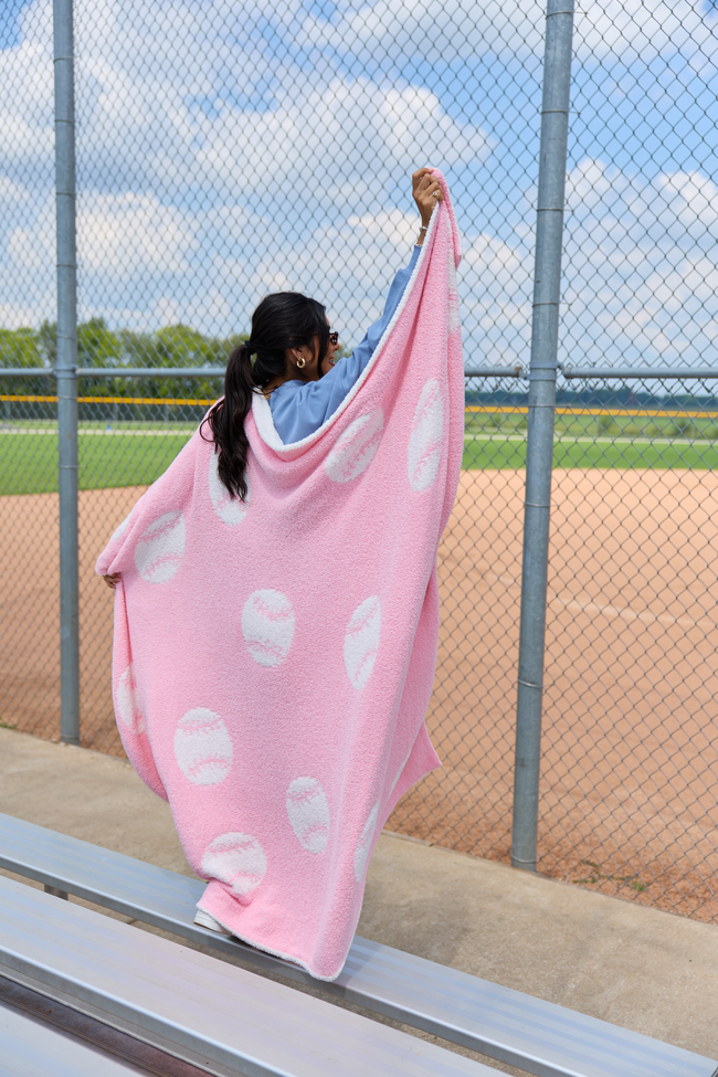 Make Me Believe Pink Softball Blanket