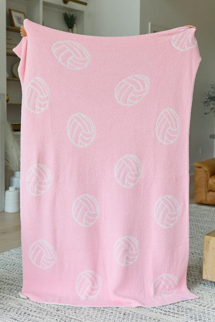 Make Me Believe Volleyball Pink Blanket