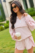 Mallory Dusty Pink Striped Pullover