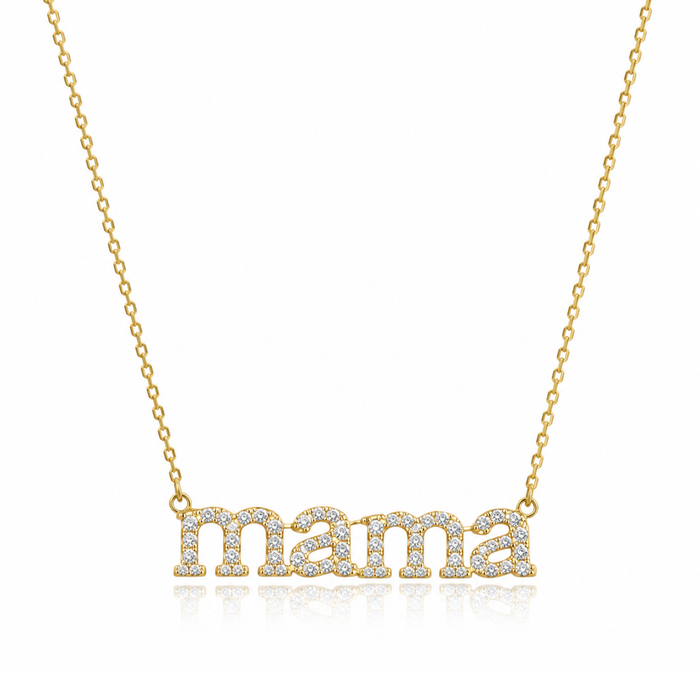 Mama Diamond Gold Necklace III