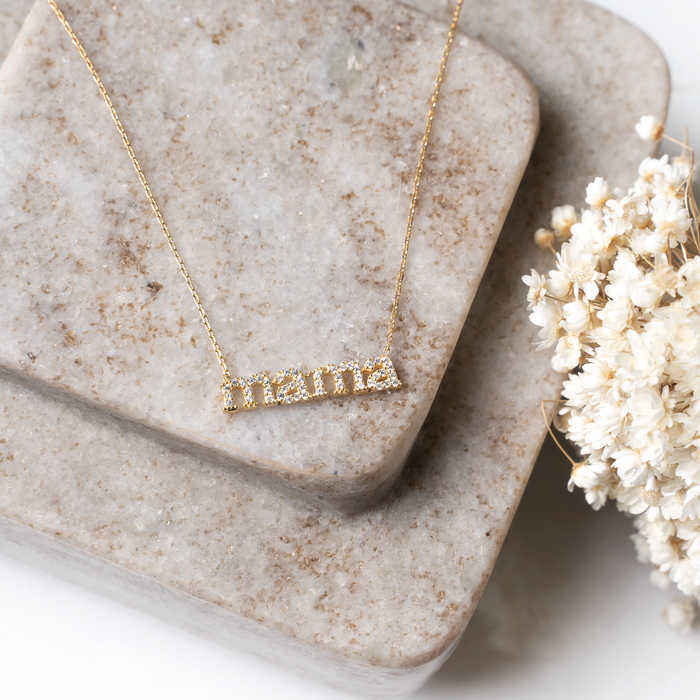 Mama Diamond Gold Necklace III