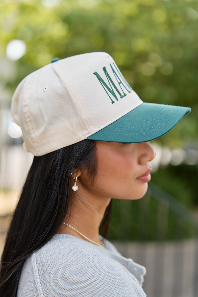 Mama Natural/Green Embroidered Trucker Hat