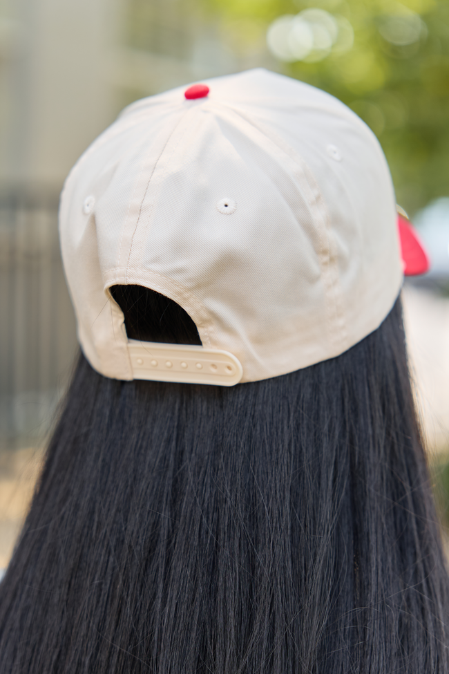 Mama Natural/Red Embroidered Trucker Hat