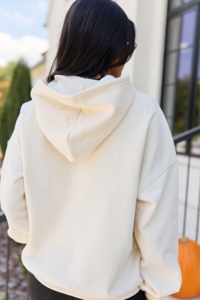 Mama Plaid Cream Graphic Hoodie