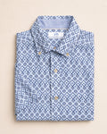 The front view of the Southern Tide Marine Mirage Linen Rayon Short Sleeve Sport Shirt by Southern Tide - Ocean Channel