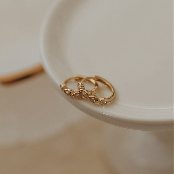 May Raindrop Hoop Earrings
