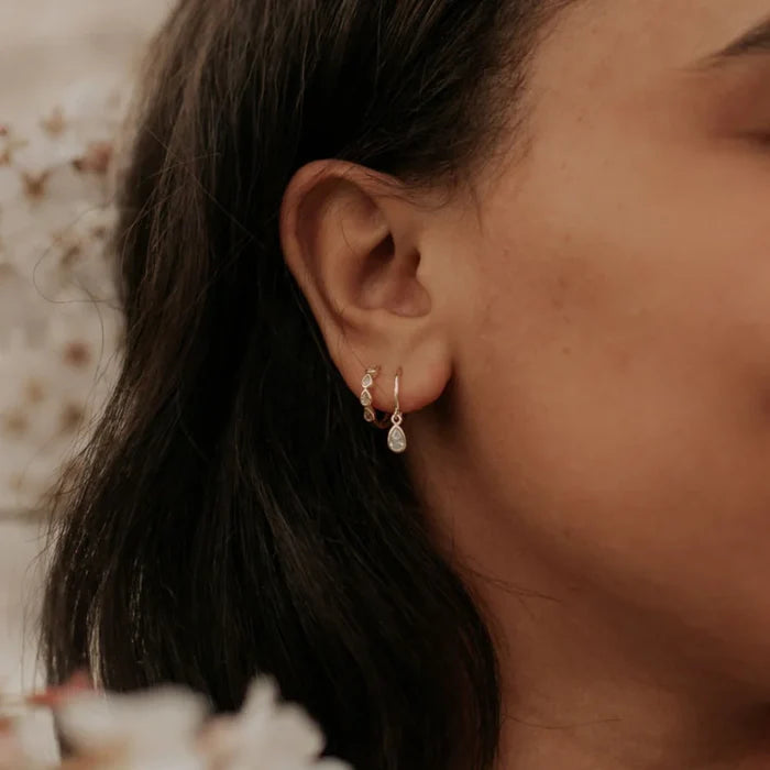 May Raindrop Hoop Earrings