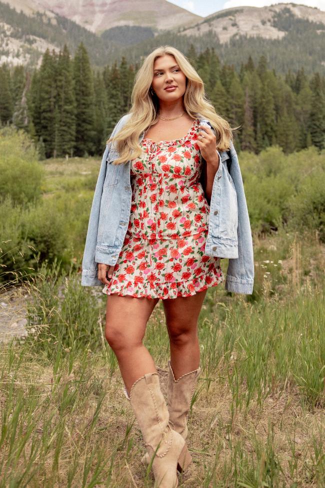 McKenna Red Roses Skort Set FINAL SALE