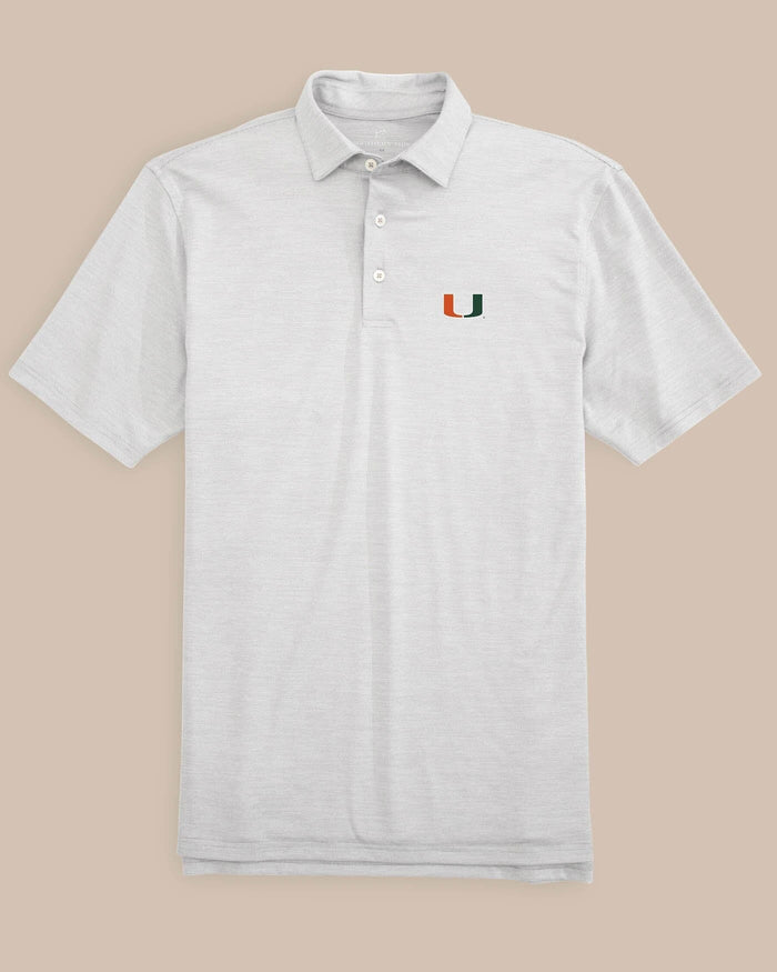 Miami Hurricanes Driver Spacedye Polo Shirt C_Polo Shirts Southern Tide