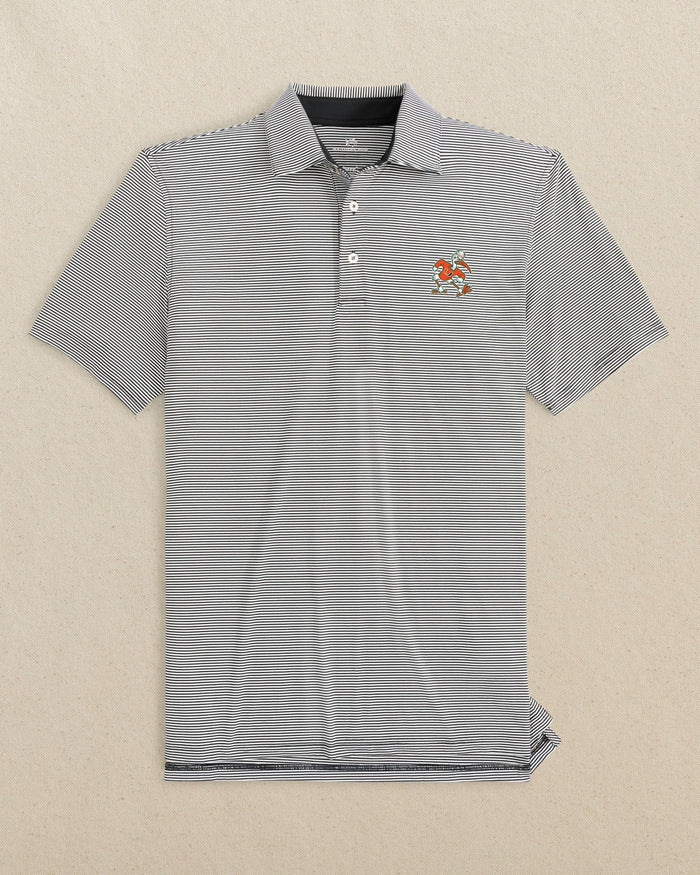 Miami Sebastian the Ibis brrr°®-eeze Meadowbrook Stripe Polo C_Polo Shirts Southern Tide