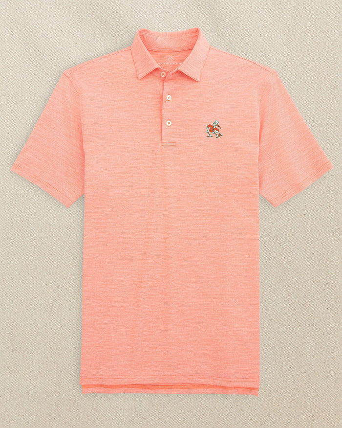 Miami Sebastian the Ibis Driver Spacedye Polo C_Polo Shirts Southern Tide
