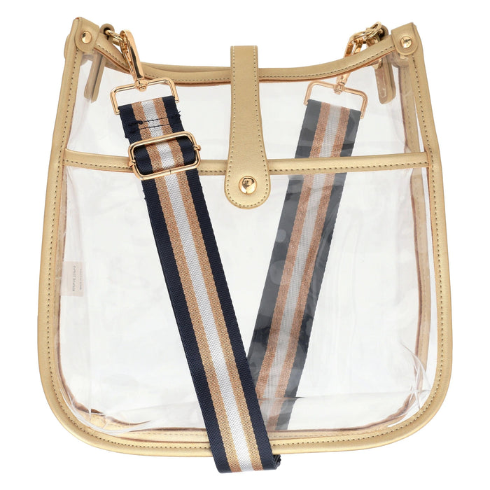 Milly Kate Clear Crossbody Bag - Gold
